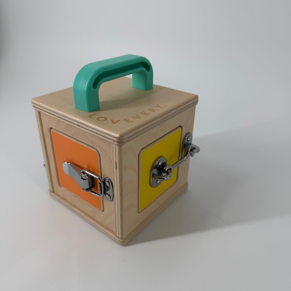 Lovevery Lockbox Wooden Montessori Toddler Toy Latch Box Learning Activity